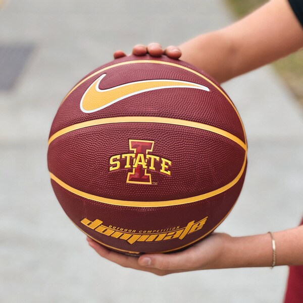 Nike® I-State Cardinal & Gold Full Size Rubber Basketball